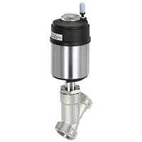 Type 2100 Pneumatically Operated 2/2-Way Angle Seat Valve Element for DeCentralized Automation